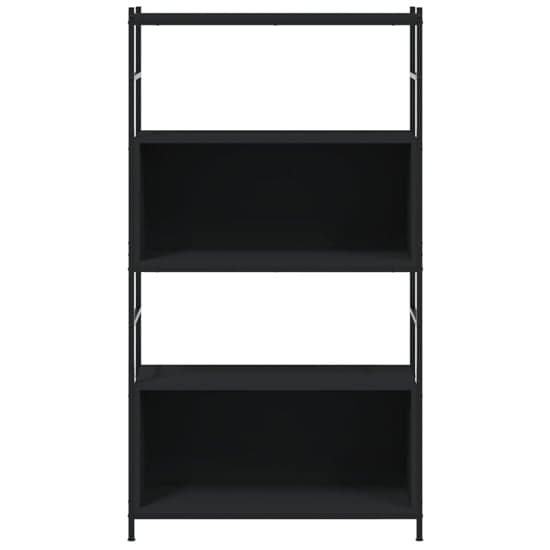 Tacey Wooden Bookcase With 2 Large Shelves In Black_3