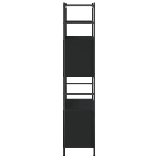 Tacey Wooden Bookcase With 2 Large Shelves In Black_4