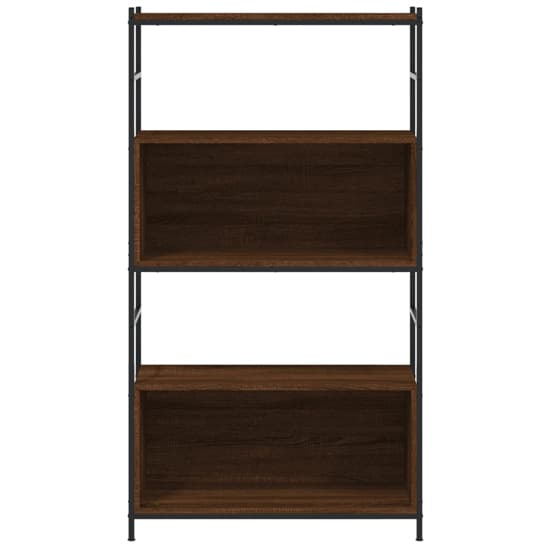 Tacey Wooden Bookcase With 2 Large Shelves In Brown Oak_3