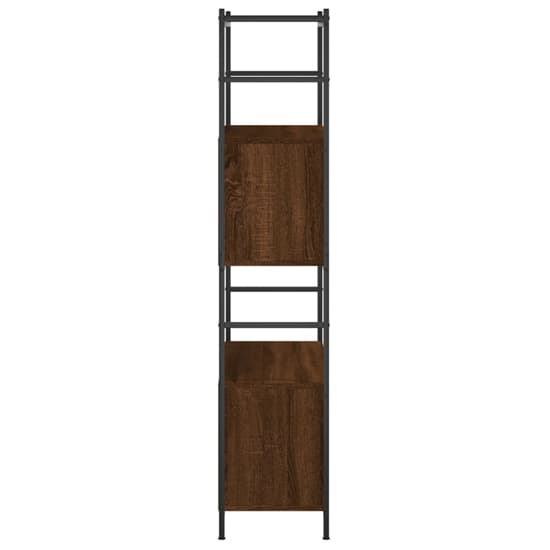 Tacey Wooden Bookcase With 2 Large Shelves In Brown Oak_4