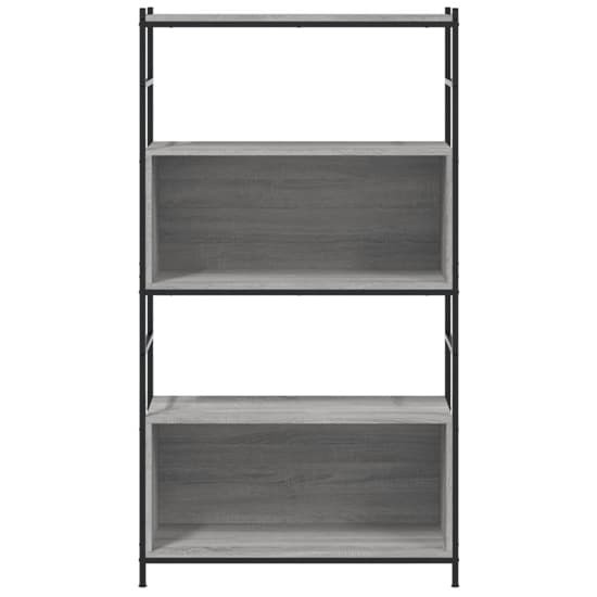 Tacey Wooden Bookcase With 2 Large Shelves In Grey Sonoma Oak_3
