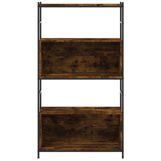 Tacey Wooden Bookcase With 2 Large Shelves In Smoked Oak_3