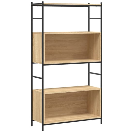 Tacey Wooden Bookcase With 2 Large Shelves In Sonoma Oak_2