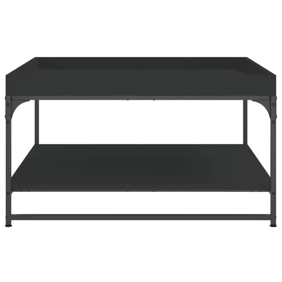 Tacey Wooden Coffee Table In Black With Undershelf_4