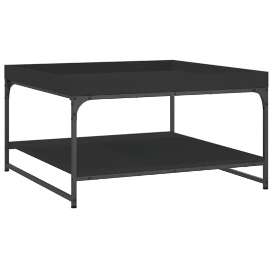 Tacey Wooden Coffee Table In Black With Undershelf_5