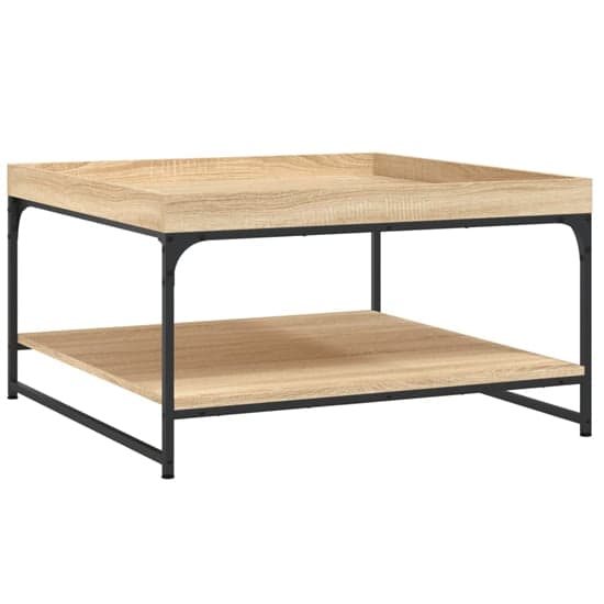 Tacey Wooden Coffee Table In Sonoma Oak With Undershelf_2