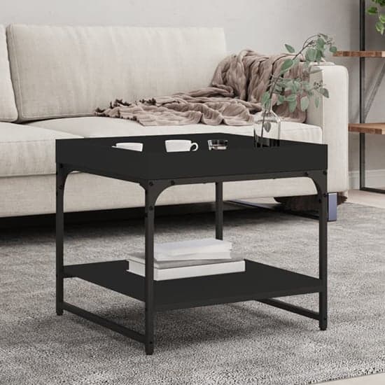 Tacey Wooden Coffee Table Square In Black_1