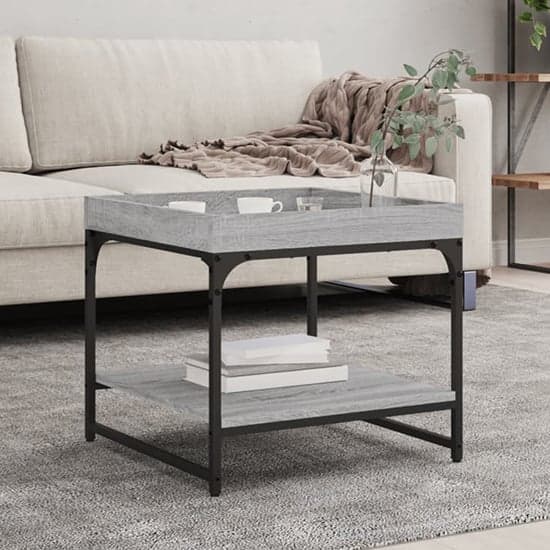 Tacey Wooden Coffee Table Square In Grey Sonoma Oak_1