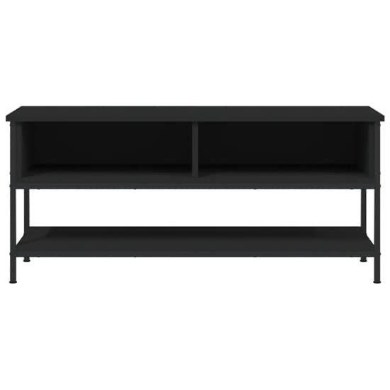 Tacey Wooden TV Stand With 2 Open Shelves In Black_3
