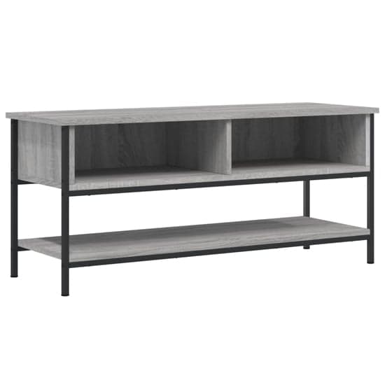 Tacey Wooden TV Stand With 2 Open Shelves In Grey Sonoma Oak_2
