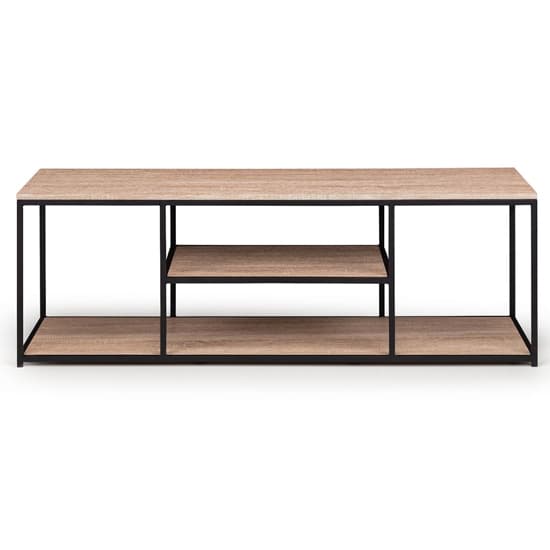 Tacita Wooden TV Stand With Shelves In Sonoma Oak_3