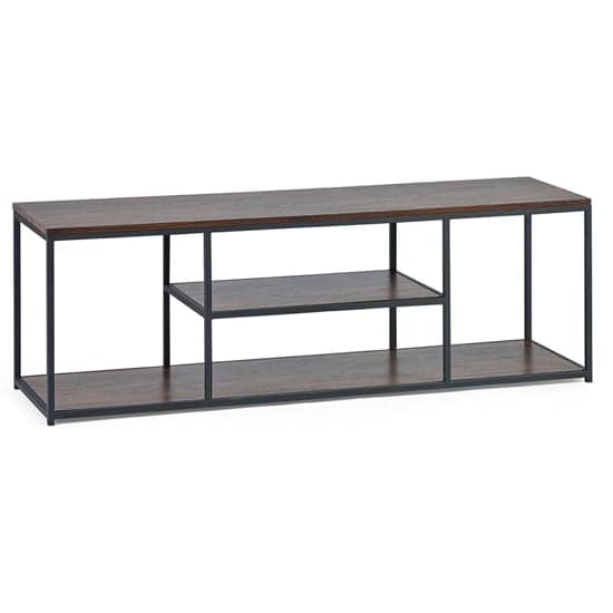 Tacita Wooden TV Stand With Shelves In Walnut_2