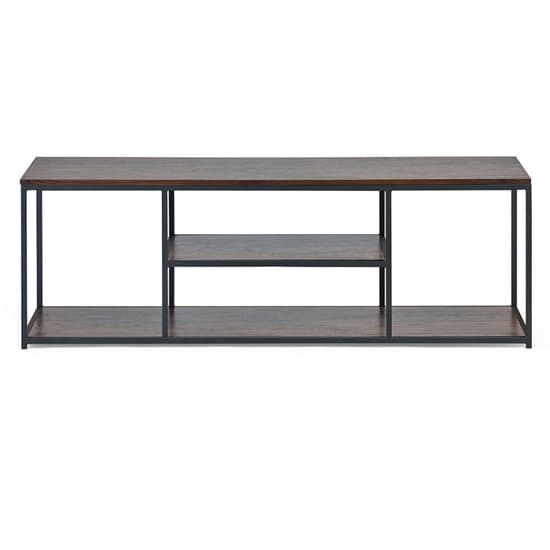 Tacita Wooden TV Stand With Shelves In Walnut_3