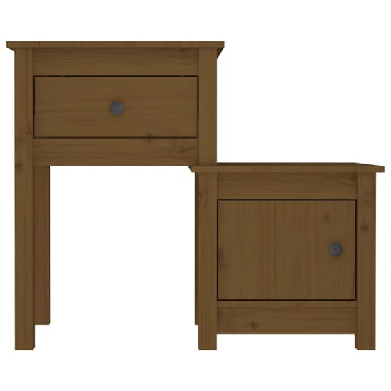 Tadria Pinewood Bedside Cabinet With 1 Door 1 Drawer In Brown_4