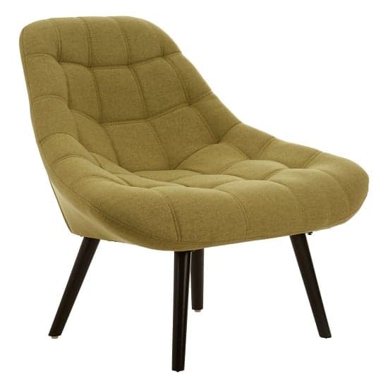 Hyadum Faux Linen Upholstered Bedroom Chair In Green    _2