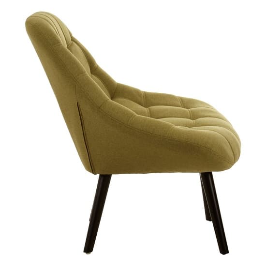 Hyadum Faux Linen Upholstered Bedroom Chair In Green    _3