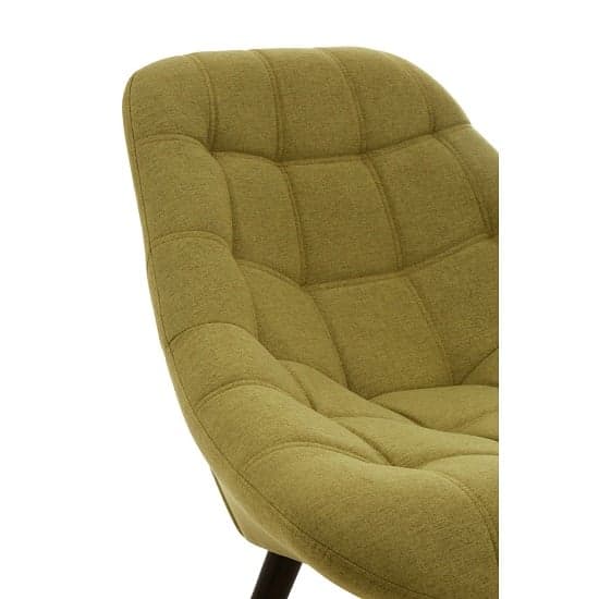 Hyadum Faux Linen Upholstered Bedroom Chair In Green    _5