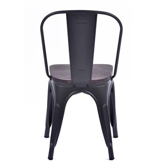 Talli Metal Side Chair In Black With Timber Seat_4