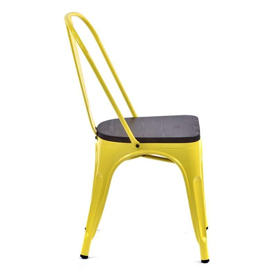 Talli Metal Side Chair In Yellow With Timber Seat_2