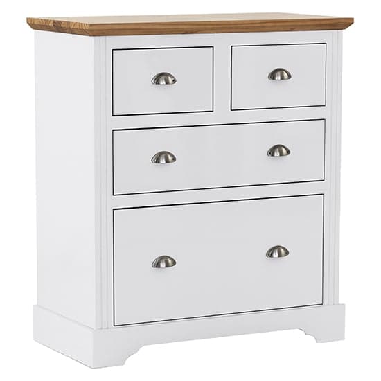 Talox Wooden Chest Of 4 Drawers In White And Oak_2