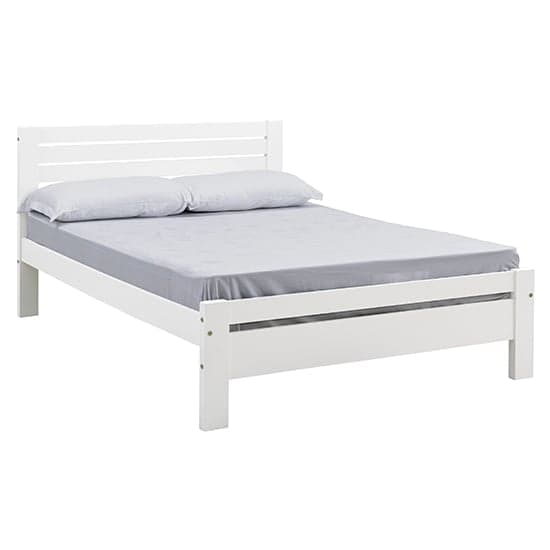 Talox Wooden King Size Bed In White_2