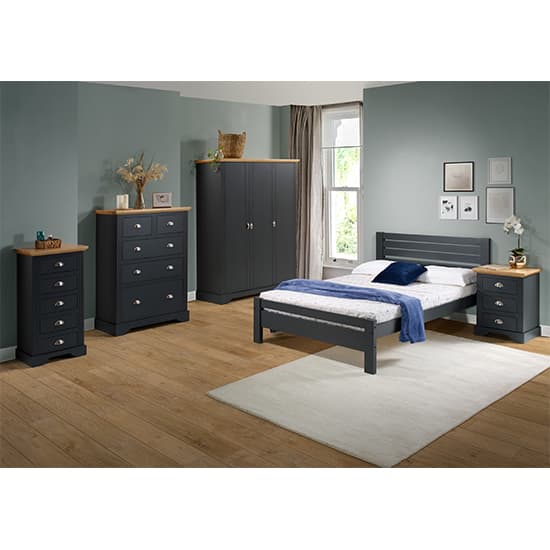 Talox Narrow Wooden Chest Of 5 Drawers In Grey And Oak_6