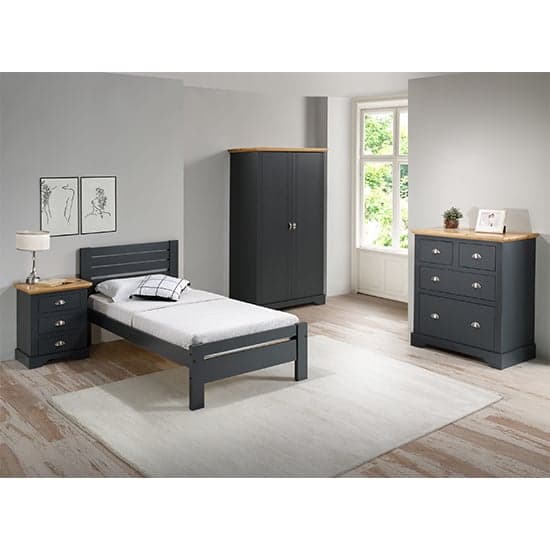 Talox Wooden Single Bed In Grey_4