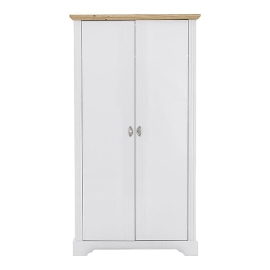 Talox Wooden Wardrobe With 2 Doors In White And Oak_3