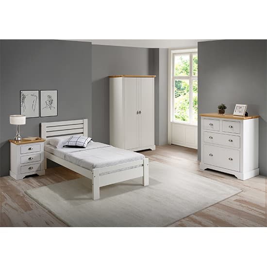 Talox Wooden Wardrobe With 2 Doors In White And Oak_6