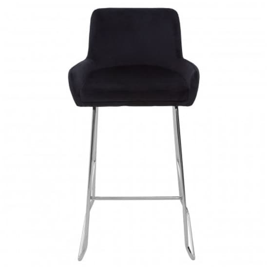 Tamzo Black Velvet Upholstered Bar Chair With Low Arms In Pair_3