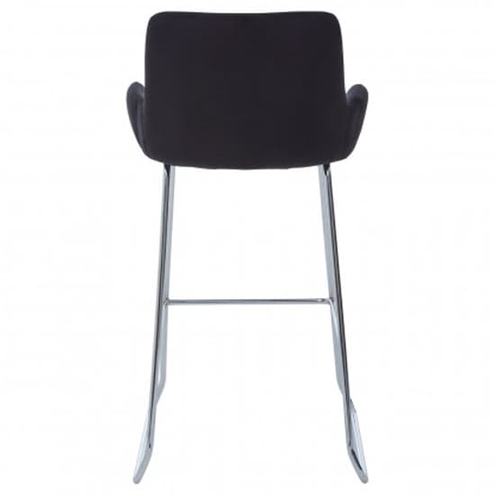 Tamzo Black Velvet Upholstered Bar Chair With Low Arms In Pair_5
