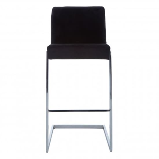 Tamzo Black Velvet Upholstered Bar Chair With Low Back In Pair_3