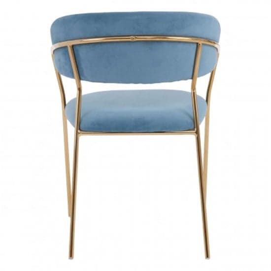 Tamzo Blue Velvet Dining Chairs With Gold Legs In Pair_5