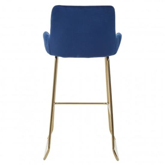 Tamzo Blue Velvet Upholstered Bar Chair With Low Arms In Pair_5