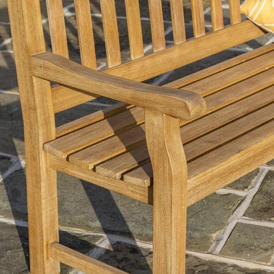 Taplow Outdoor 1.5m Wooden Seating Bench In Natural Timber_2