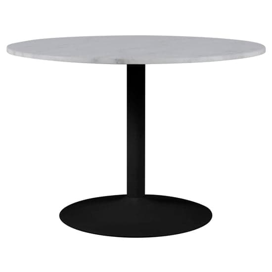 Taraji Marble Dining Table With Black Base In Guangxi White_2