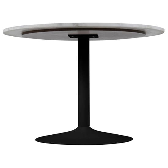 Taraji Marble Dining Table With Black Base In Guangxi White_4