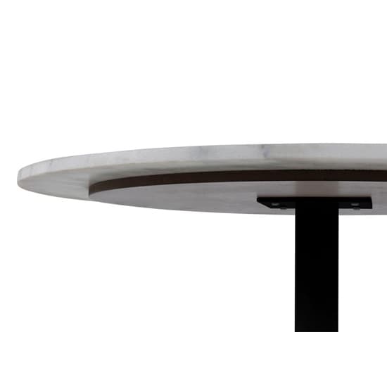 Taraji Marble Dining Table With Black Base In Guangxi White_5