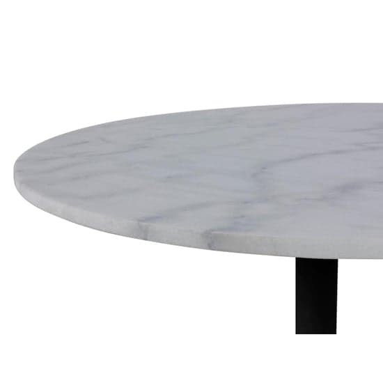 Taraji Marble Dining Table With Black Base In Guangxi White_6