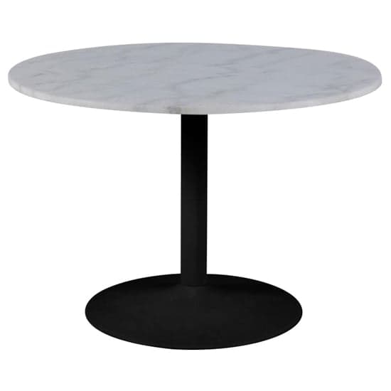 Taraji Marble Dining Table With Black Base In Guangxi White_1
