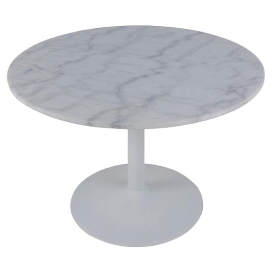 Taraji Marble Dining Table With White Base In Guangxi White_3
