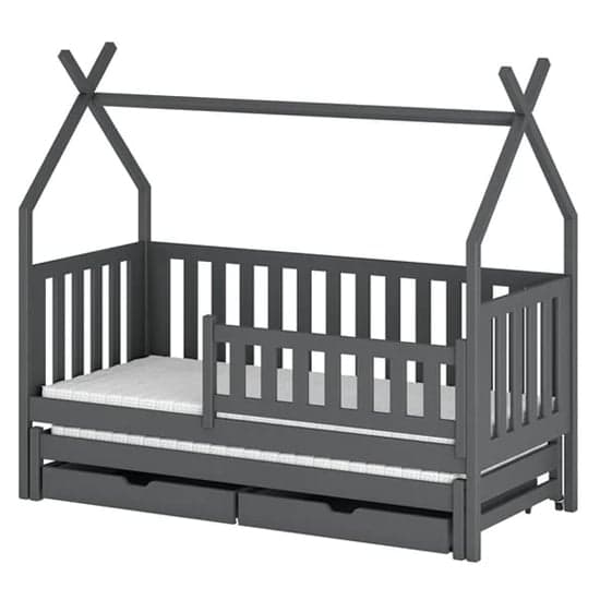 Tartu Trundle Wooden Single Bed In Graphite_2
