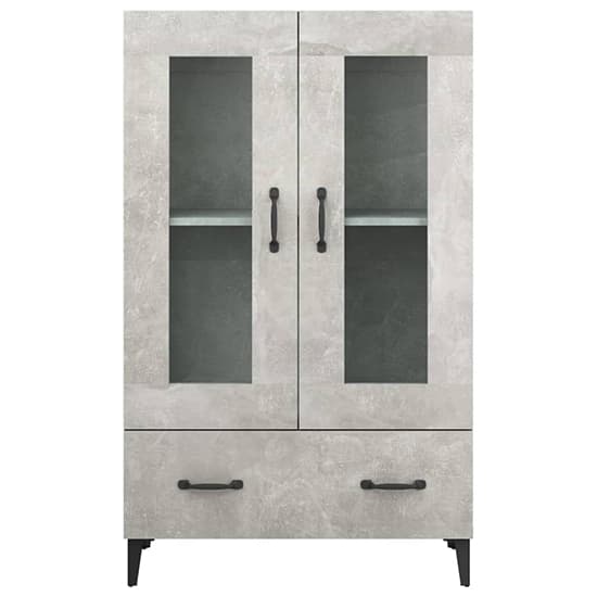 Taszi Wooden Highboard With 2 Doors 1 Drawers In Concrete Effect_4