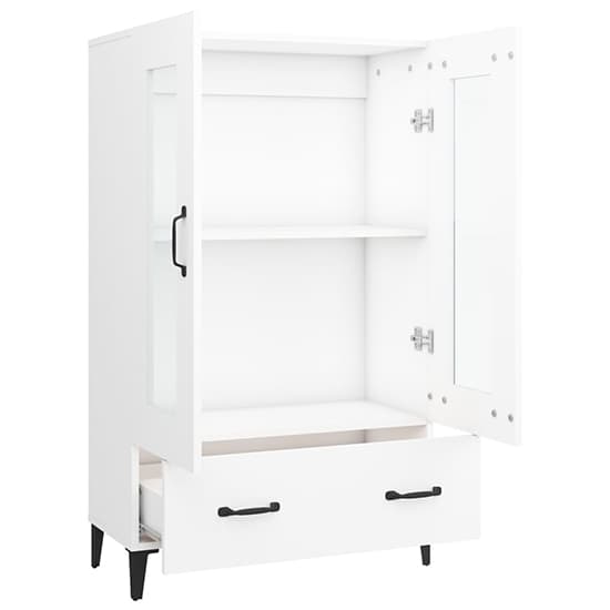 Taszi Wooden Highboard With 2 Doors 1 Drawers In White_5