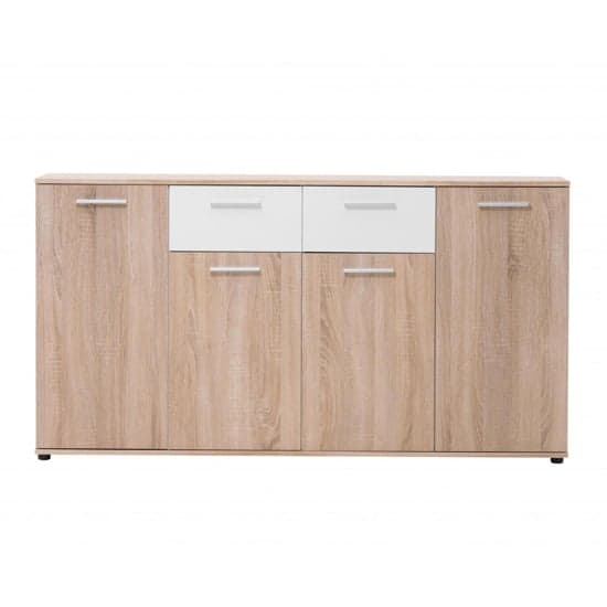 Taurus Wooden Sideboard In White And Sonoma Oak_2