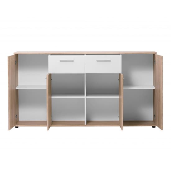 Taurus Wooden Sideboard In White And Sonoma Oak_3