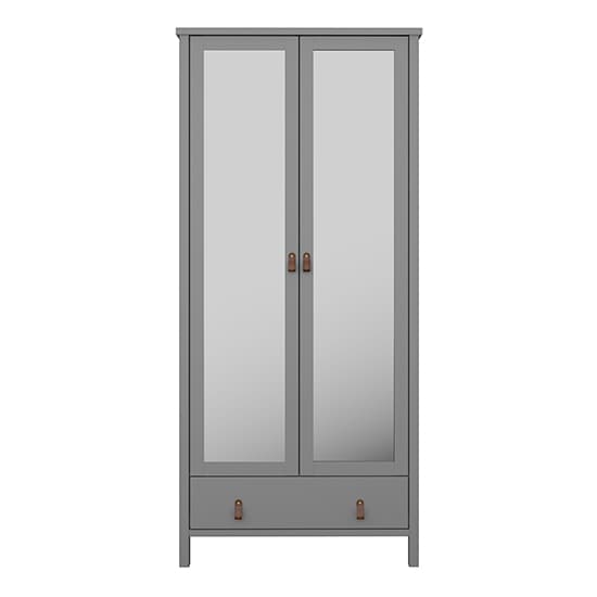 Tavira Mirrored Wardrobe With 2 Doors In Folkestone Grey_2