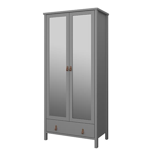 Tavira Mirrored Wardrobe With 2 Doors In Folkestone Grey_3