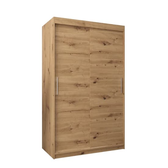 Tavira Wooden Wardrobe 2 Sliding Doors 120cm In Artisan Oak_4