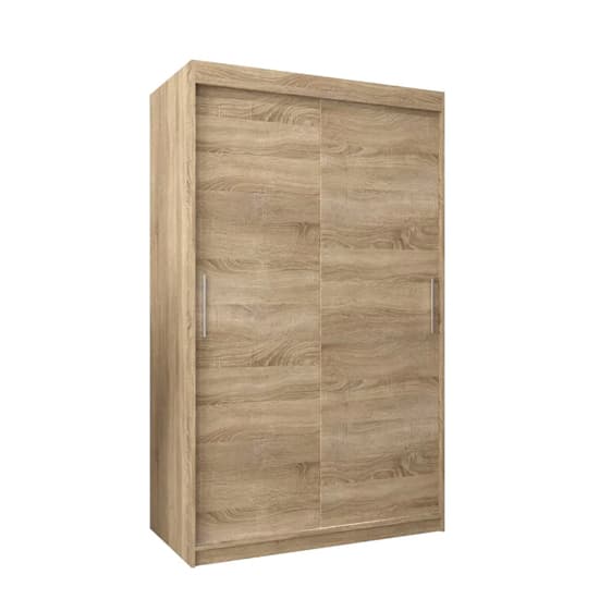 Tavira Wooden Wardrobe 2 Sliding Doors 120cm In Sonoma Oak_4